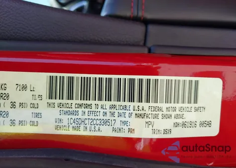 2012 Dodge Durango R/T from USA, damaged, VIN 1C4SDHCT2CC330517